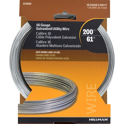 16-Gauge Galvanized Wire, 200-Ft.