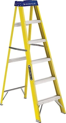 Louisville FS2006 Step Ladder, Fiberglass, 6-Ft., 250-Lb. Capacity