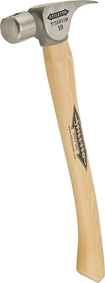 Fh10c 10 Oz. Titanium Smooth-face Straight Claw Hammer With Hickory Handle