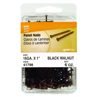 1 In. L Panel Steel Nail Flat Head Annular Ring Shank 6 Oz, Model 41798