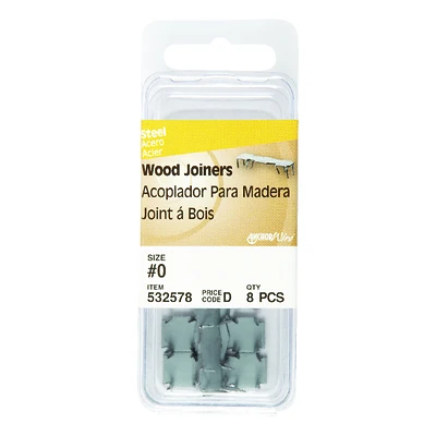 Hillman 532578 #0 Rosin Claw Wood Joiner, Zinc-Plated Steel, 8-Count