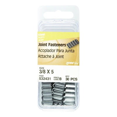 Hillman 532431 Corrugated Joint Fastener, Steel, 3/8 In., Fas-Pak