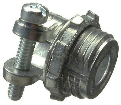 Halex 20422 Flex Squeeze Connector, 3/4 in, Zinc, 3/BAG