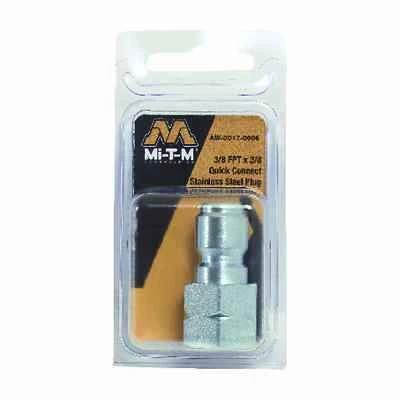 Mi-T-M AW-0017-0006 Quick-Connect Plug, 3/8 In. Stainless Steel