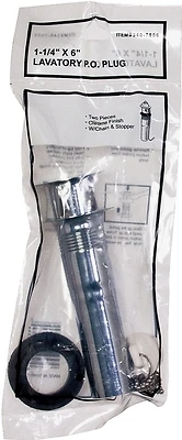 Tw0916 Chrome Pull-out Lavatory Plug Drain 1-1/4 In. X 6 In. With Chain And Stopper