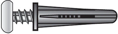 Conical Plastic Anchors With Screws, 6-8 x 3/4-In., 6-Pk.