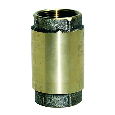 Water Source CV-125NL Check Valve, 1-1/4 in, 200 psi Pressure, Brass Body