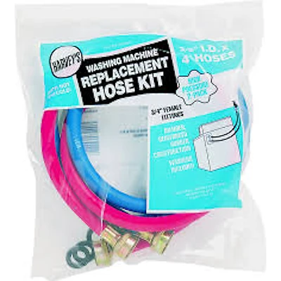 Harvey 93200 Washing Machine Inlet Hose, 3/8 In. Female, 4 Ft.