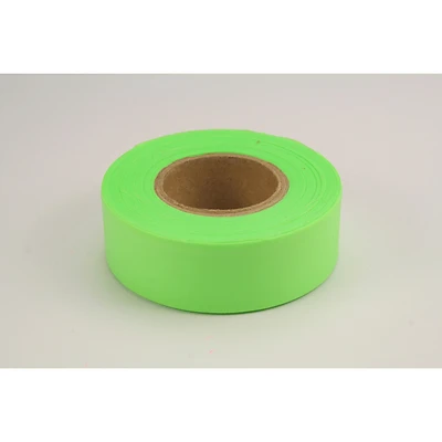 CH Hanson 17001 Flagging Tape, 150 ft L, 1-3/16 in W, Fluorescent Lime, PVC