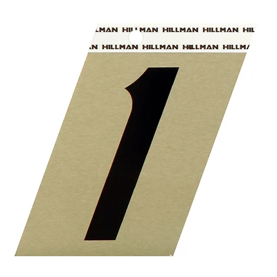 Hillman Sign Center 3.5-in Reflective Black House Number 1