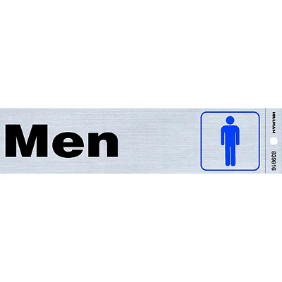 Men's Restroom Sign, 2 x 8-In.