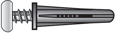 Wall Anchor, Conical Plastic, 10-12 x 1-In., 25-Pk.