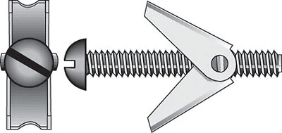 Snapin Toggle Bolts, Mushroom Head, 1/8 x 3-In., 2-Ct.