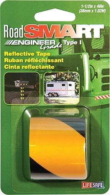 Incom RE838 Reflective Tape, Yellow and Black, 1.5 in x 40 in