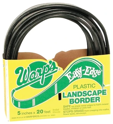 Warp's LB-520-B Landscape Border, 20 Ft, 5 In, Black Plastic