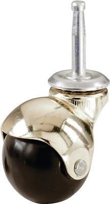 9354 2-inch Bright Brass Hooded Stem Caster, 80 Lb Capacity, Pack Of 2