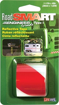 Incom RE821 Reflective Tape, Red and Silver, 1.5 Inch x 40 Inch