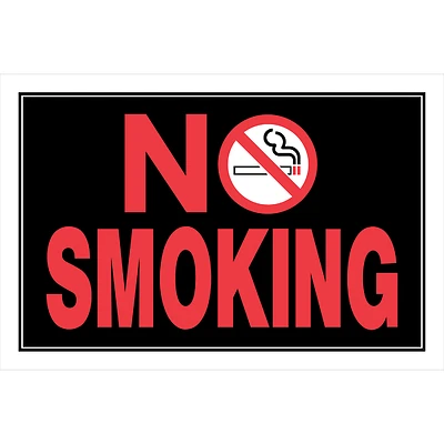 Hillman 839896 No Smoking Sign, Plastic, 8 x 12-In.