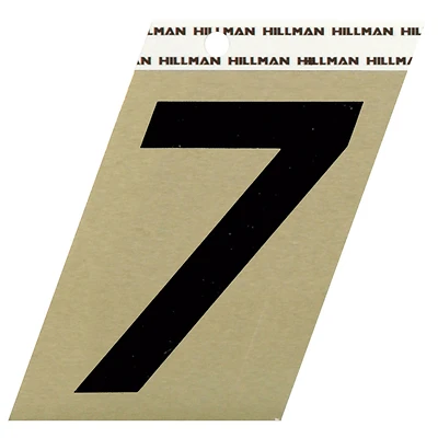 Hillman Sign Center 3.5-in Reflective Black House Number 7