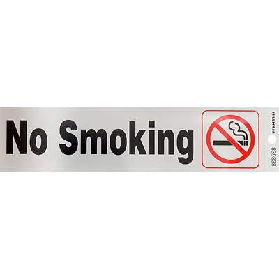 Hillman 839838 Adhesive No Smoking Sign with Symbol, 2 x 8-In.