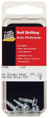 Hillman 8 Sizes x 1/2 in. L Hex Hex Washer Head Zinc-Plated Steel Sheet Metal Screws 5 pk