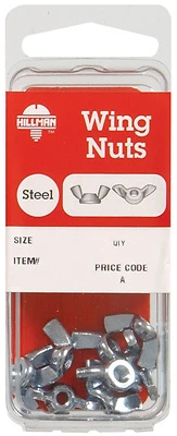 Hillman 1/4 in. Zinc-Plated Steel SAE Wing Nut 6 pk