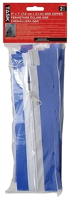 T74545 Quick Support Rod Zipper, 3 In. X 7 Ft., 2 Pk