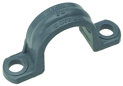 E977dc25-upc 25-pack 1/2-inch Pvc Conduit Clamps, Gray, Two Hole
