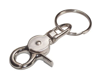 Hillman 701328 Snap Hook Key Chain, 1-1/4 In. Ring, Trigger Snap