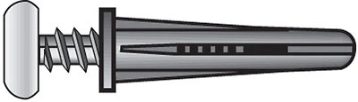 Hillman .190 in. Dia. x 1 in. L Plastic Flat Head Conical Anchor 4 pk
