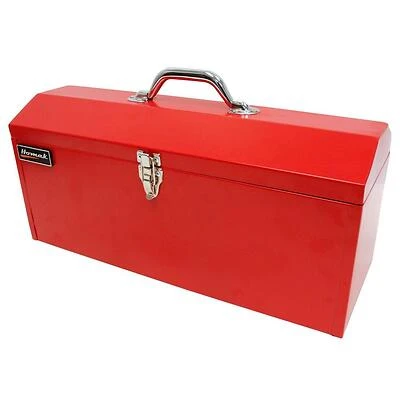 19 Inch Red Metal Tool Box With Black Metal Tray - Model Rd00119819