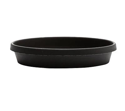 Stt1200 12 In. Black Plastic Terra Plant Saucer Tray