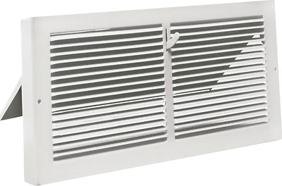 Rg0111 White Baseboard Register, 10 In W X 6 In H, Steel Construction