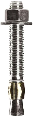 501n Parawedge Wedge Anchor, 1/2" X 3-3/4", Steel, Plated