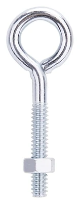 3/16" X 2" Zinc Plated Eye Bolt With Nuts, Lr266, Pack Of 20