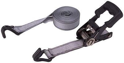 Mintcraft Fh64059 1.25 In X 16 Ft Ratchet Tie Down, 2-pack, 2500 Lb Breaking Strength, Gray
