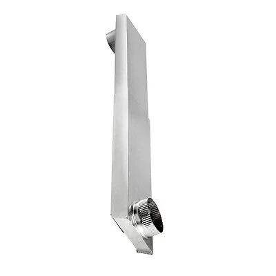 Lambro 3005 Aluminum Dryer Vent Duct, 2 In X 6 In, 90 Degree Angle