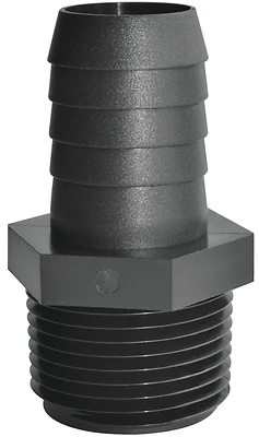 A3434p Polypropylene Adapter, 3/4 In Mpt X Hose Barb