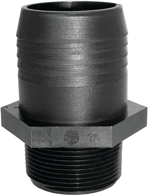 A112p Polypropylene Adapter, 1-1/2 In Mpt X Hose Barb