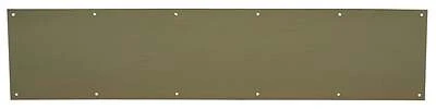Schlage C8400B3 Kick Plate, Solid Brass, 6 In. H x 30 In. L