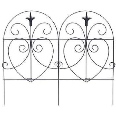 Black Romantic-Style Garden Fence, 18-In. x 8-Ft.