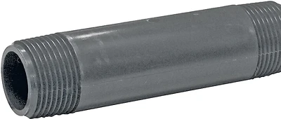 1" X 5" Pvc Schedule 80 Nipple - Durable Gray Pipe Fitting