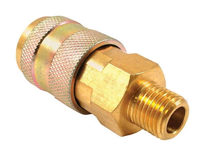 Forney 75526 Brass Universal Coupler, 1/4 In. Female X 1/4 In. Male NPT