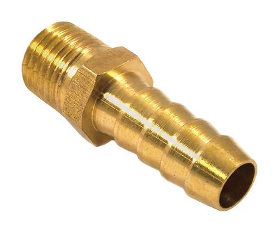 Forney 75359 Brass Air Hose End, 1/4 In. MNPT x 3/8 In. Barb