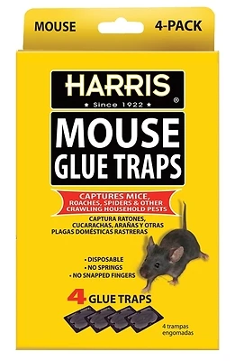 Hmg-4 Pre-baited Mouse Glue Traps With Lure, 4-pack