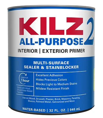 Kilz 20002 Latex Primer, Sealer and Stain Blocker, White, Quart
