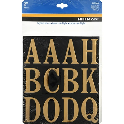 Hillman 842268 Adhesive House Address Letters, 2-In., Black and Gold Vinyl