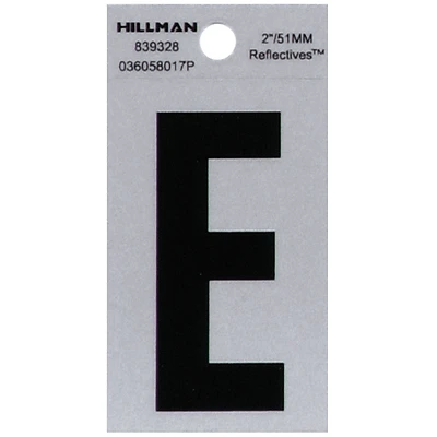 Hillman 839328 Adhesive House Address Letter E, 2-In., Black and Silver