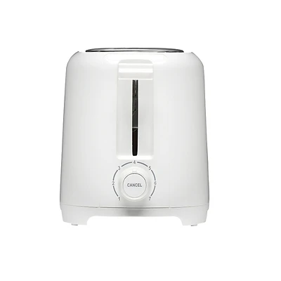 2 Slice Wide-Slot Toaster, White