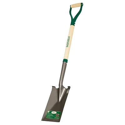 Garden Spade Shovel, 7 In Steel Blade, 30 In Wood D-grip Handle